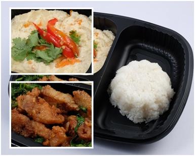 ข้าวหอมมะลิ & ไข่ตุ๋นทรงเครื่อง & ปลาผัดคื่นช่าย M032